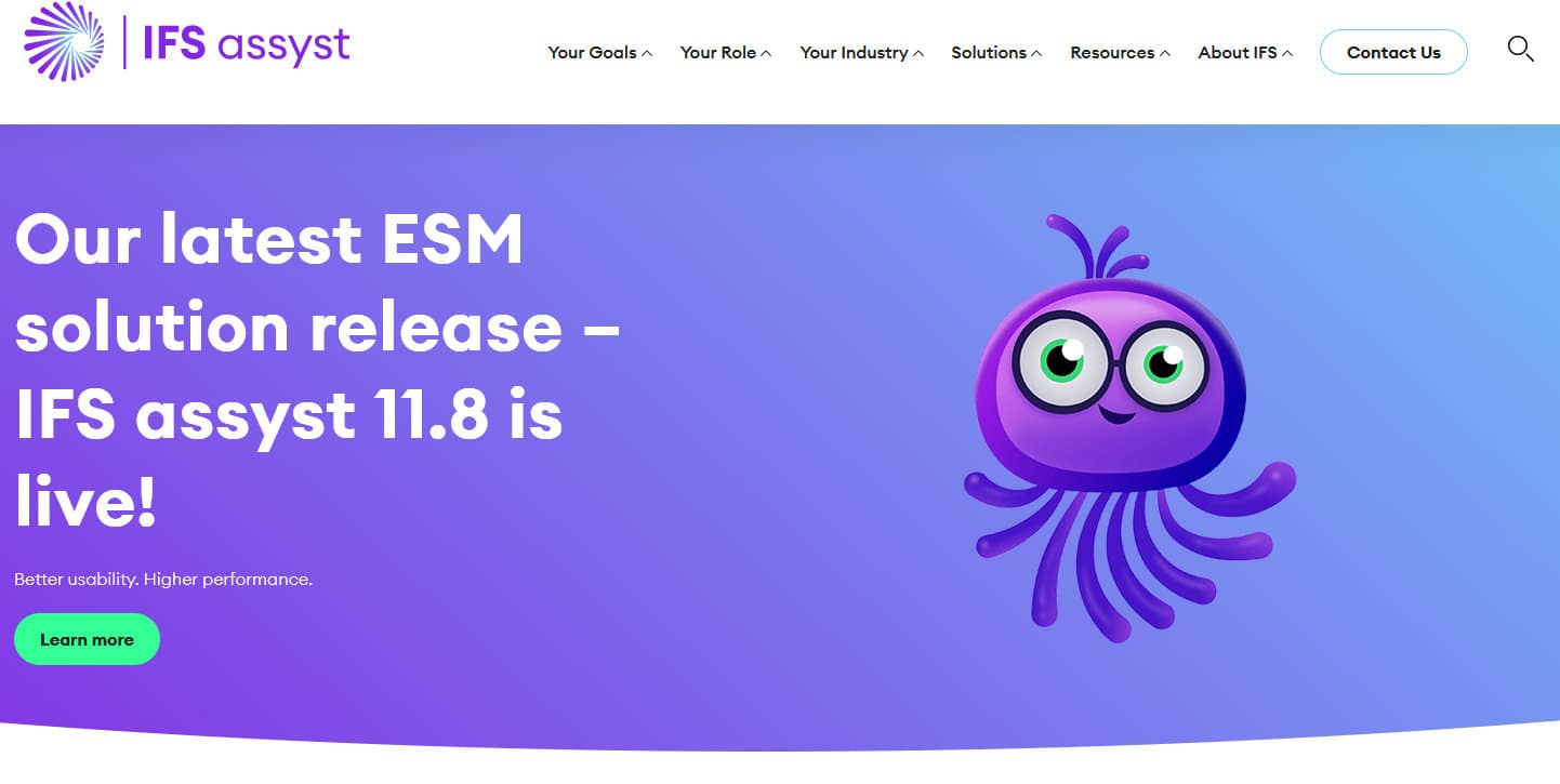 IFS assyst home page