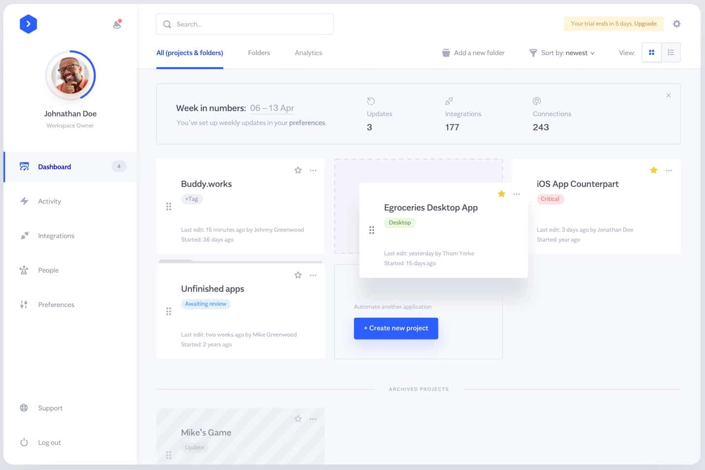 buddy dashboard