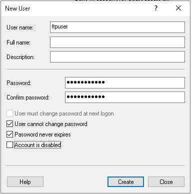 create ftp user