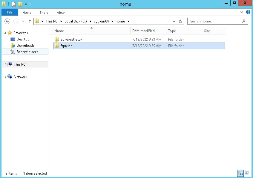 create ftp user
