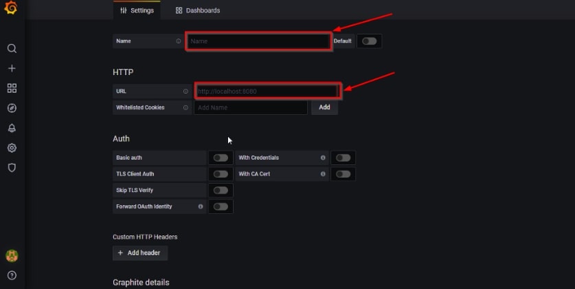 define graphite server information