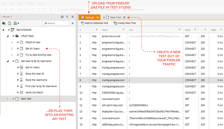 Fiddler API testing tool