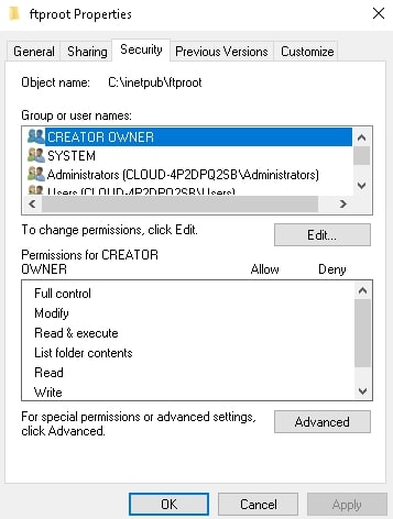 ftproot properties