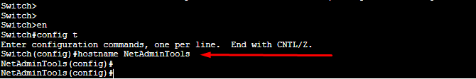 command: Switch(config)# hostname <name>