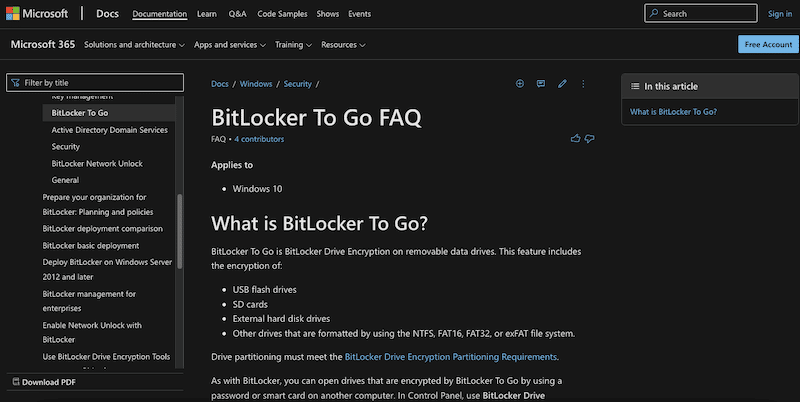 BitLocker to Go