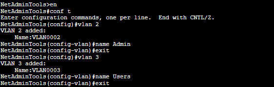 create VLANs