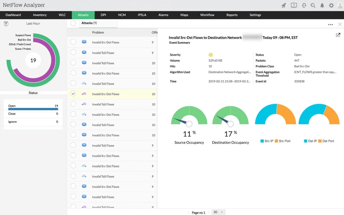 manageengine netflow analyzer IPFix