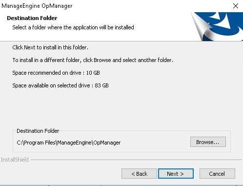 op manager select install folder