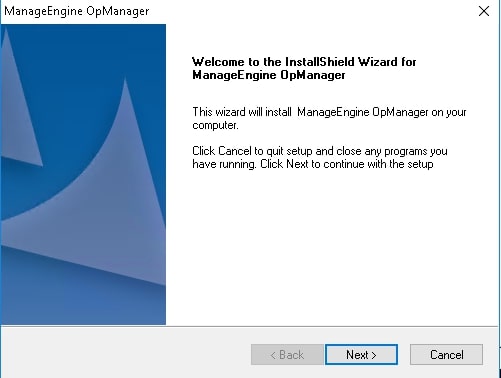 op manager welcome page
