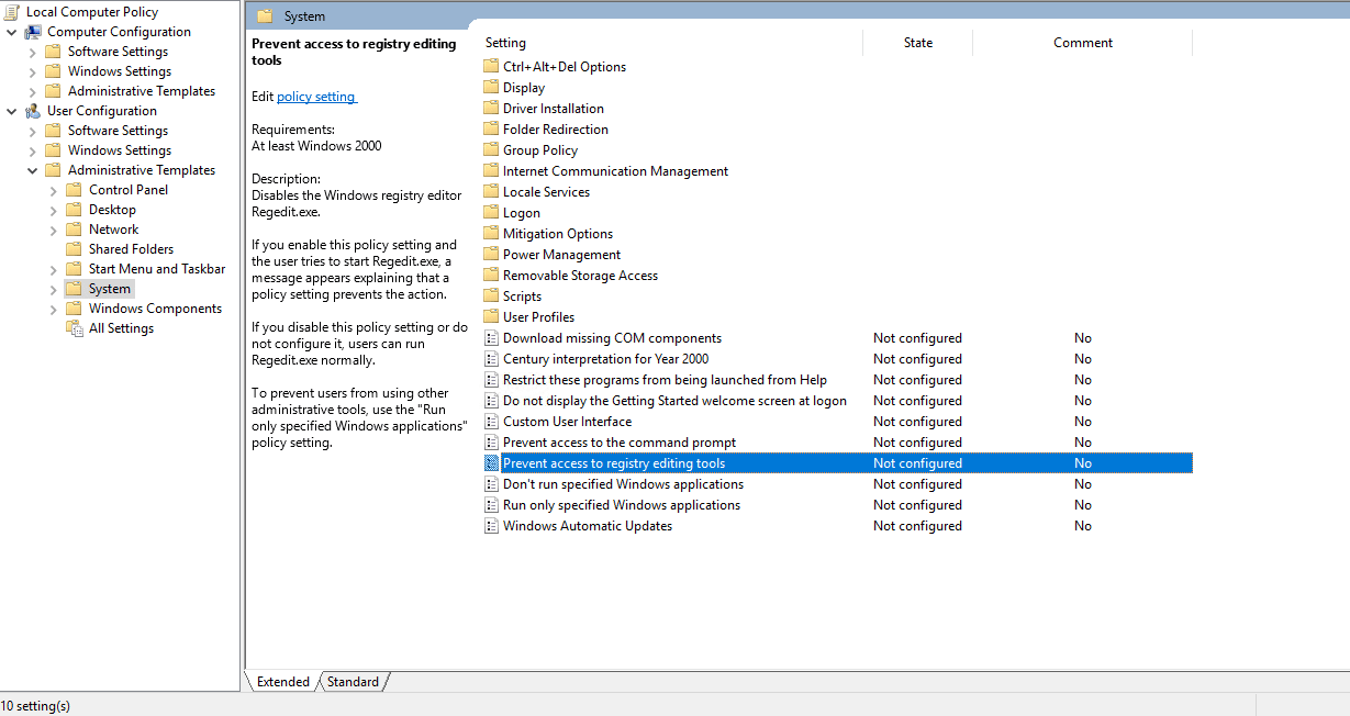 open group policy