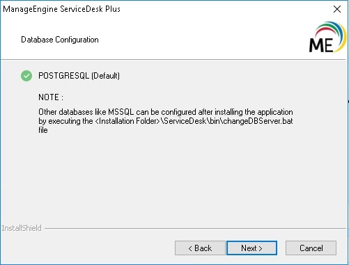 servicedesk plus define database