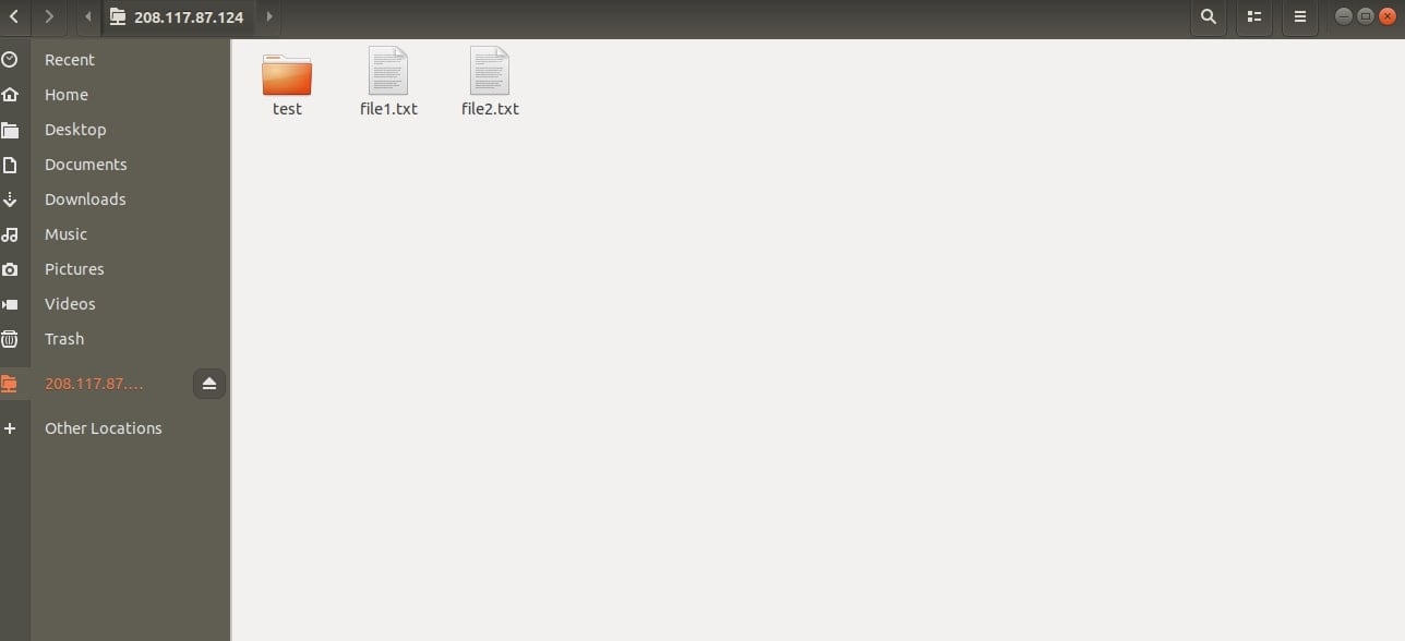 sftp connected from linux