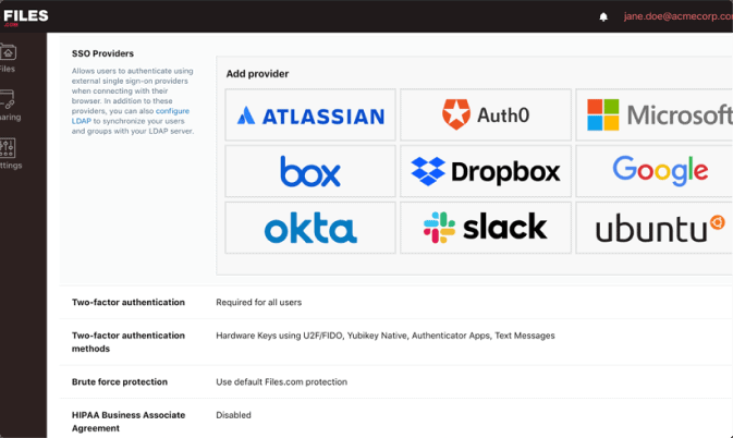 sso providers and intergations
