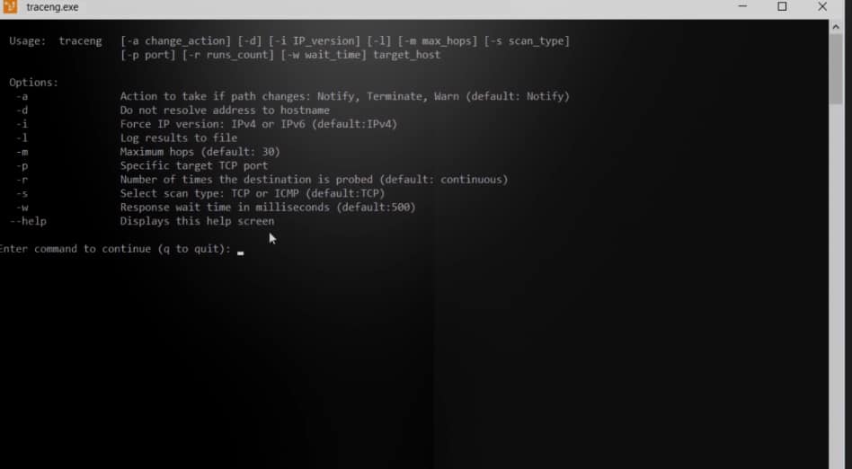 traceroute ng switches