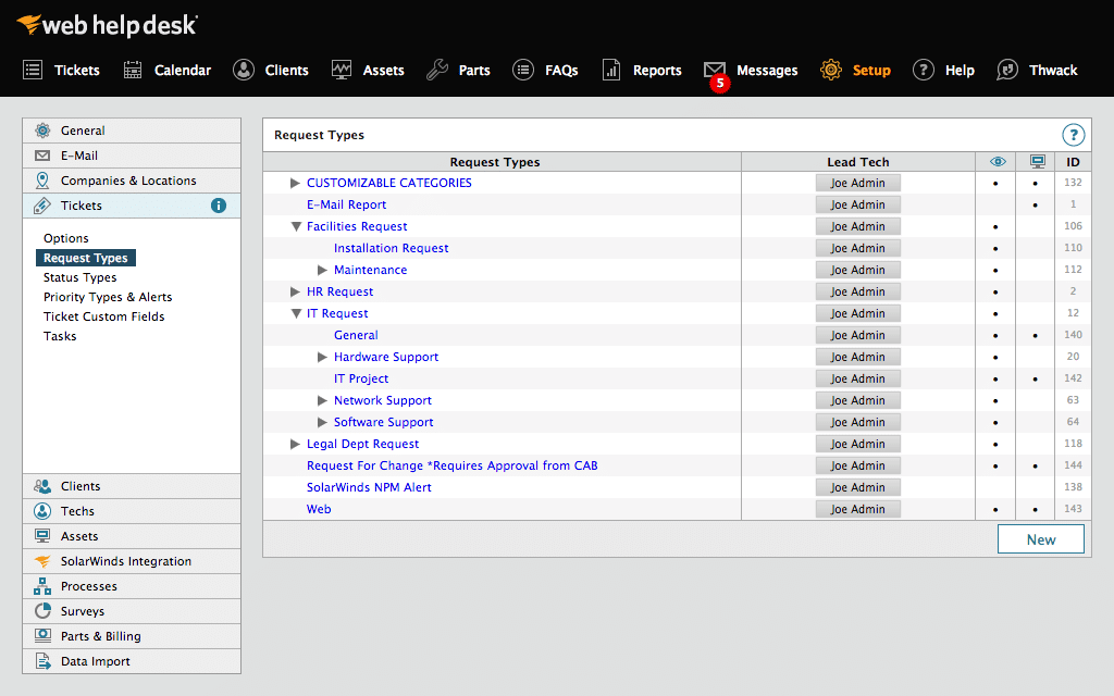 SolarWinds Web Help Desk