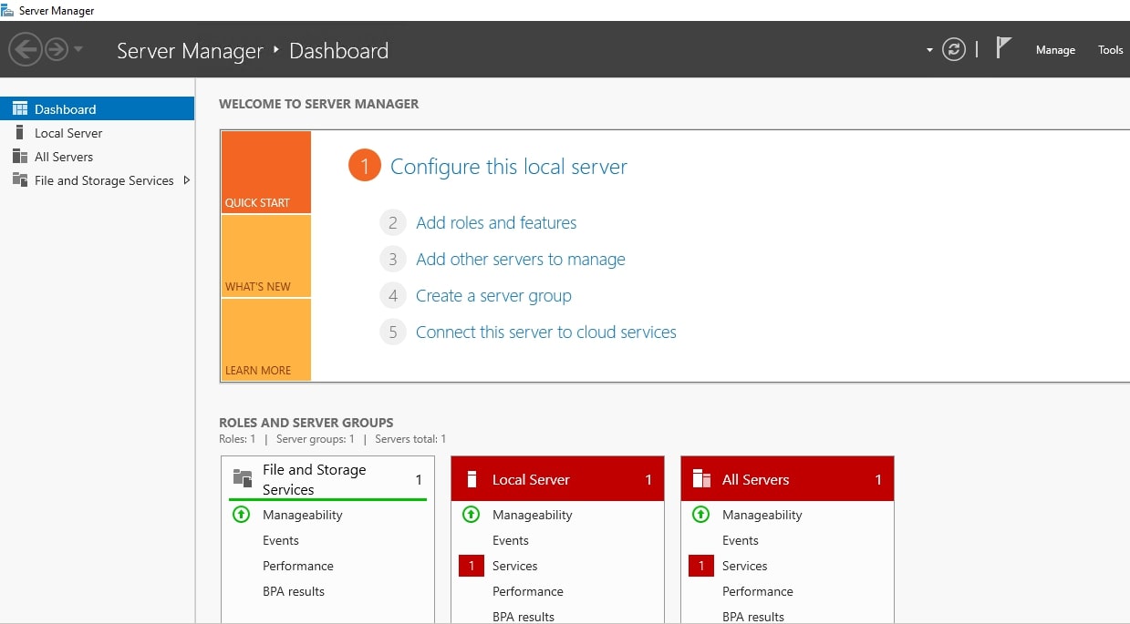 windows server manager